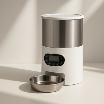 Automatic Cat & Dog Feeder – Smart App-Controlled Dual Stainless Steel Bowls with Remote Feeding