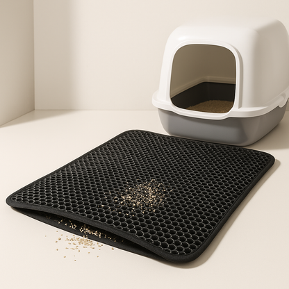 Premium Honeycomb Cat Litter Mat – Double-Layer EVA Design, Waterproof, Non-Slip & Washable