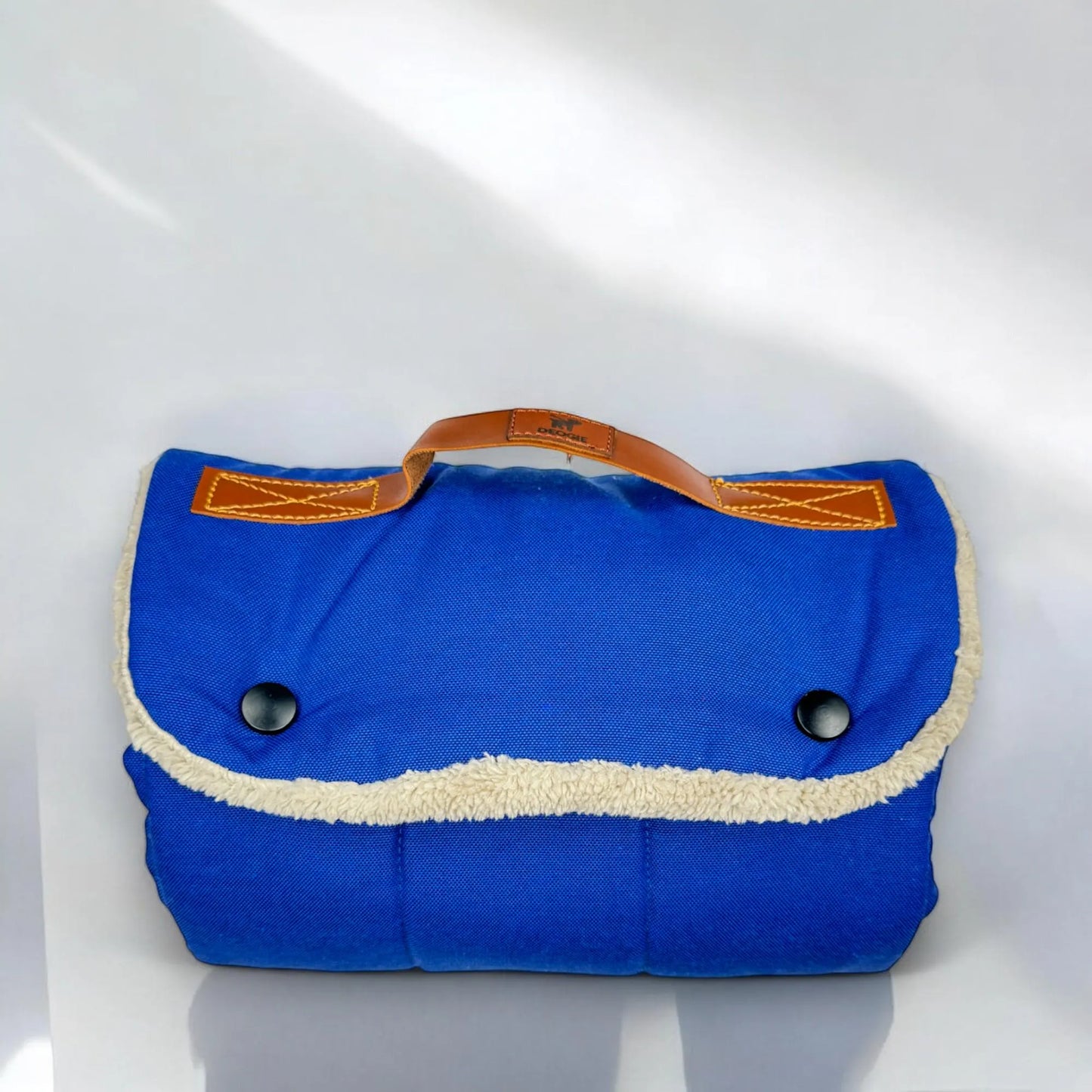 Roll up Travel Dog Mat, Settle Mat, Spot Training, Stain-Resistant, Water-Repellent, Machine Washable, Handmade Cotton, Soft & Durable