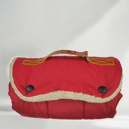 Roll up Travel Dog Mat, Settle Mat, Spot Training, Stain-Resistant, Water-Repellent, Machine Washable, Handmade Cotton, Soft & Durable